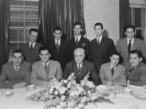 Michael Hamady hosted a family gathering at the Hotel Durant in Flint, Michigan. It was to honor returning WW II veterans from the Hamady family. The party also included several friends of the family who were also veterans. Groceryman by Robert Lee Hamady, Copyright, 2006.