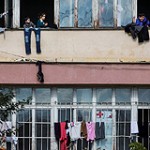 Migrants and asylum-seekers, mostly Syrian Kurds, have crowded into an abandoned schoolhouse on the outskirts of the Bulgarian capital Sofia. Photo: IRIN/Jodi Hilton